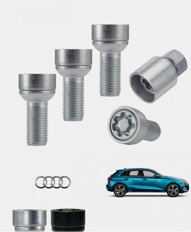 Ecrous antivol de roues haute sécurité Audi A3 IV