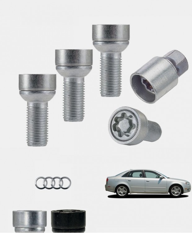 Ecrous antivol de roues haute sécurité Audi A4 (B7)