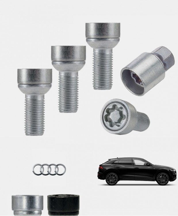 Ecrous antivol de roues haute sécurité Audi Q8 (4M)