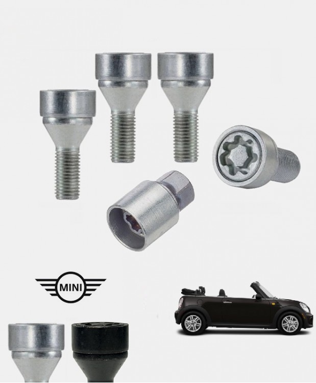 Ecrous antivol de roues haute sécurité Mini Cooper Cabriolet (R52)