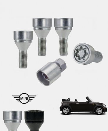 Ecrous antivol de roues haute sécurité Mini Cooper Cabriolet (R52)