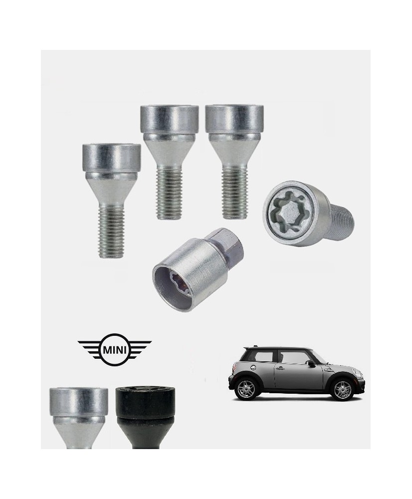 Ecrous antivol de roues haute sécurité Mini Cooper (R56)