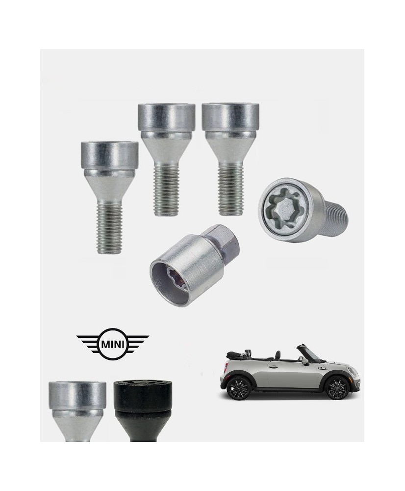 Ecrous antivol de roues haute sécurité Mini Cooper Cabriolet (R57)