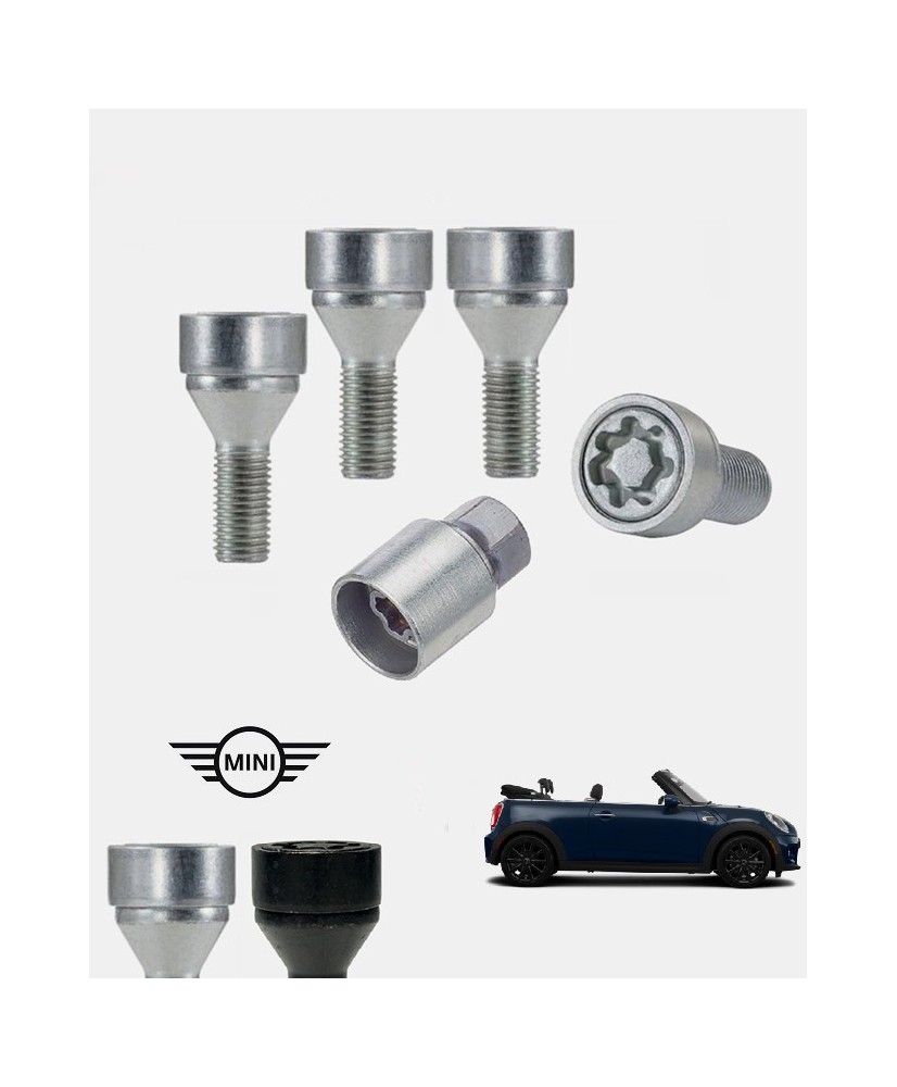 Ecrous antivol de roues haute sécurité Mini Cooper Cabriolet (F57)