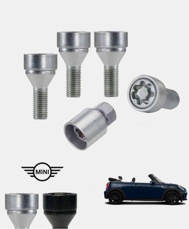 Ecrous antivol de roues haute sécurité Mini Cooper Cabriolet (F57)
