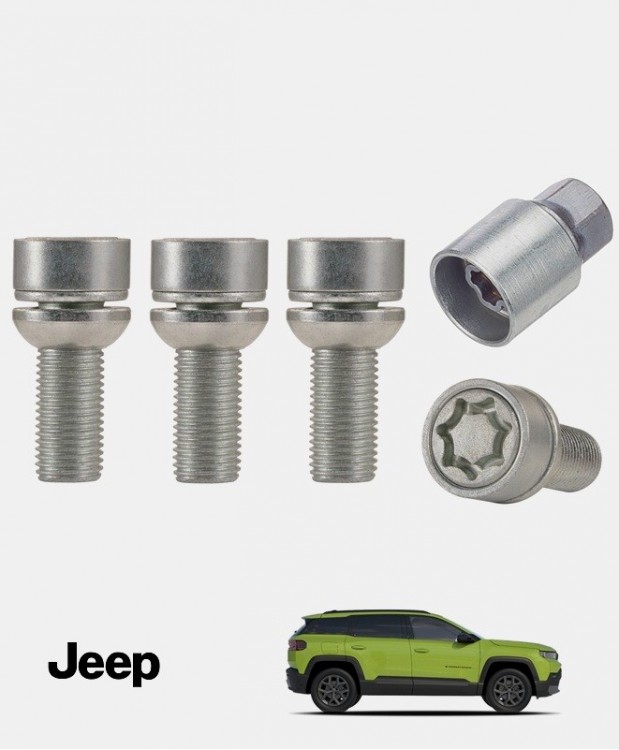 Écrous antivol de roue haute sécurité Jeep Compass 3 électrique