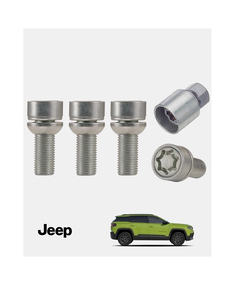 Écrous antivol de roue haute sécurité Jeep Compass 3 électrique