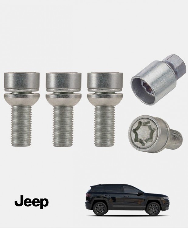 Écrous antivol de roue haute sécurité Jeep Compass 3 PHEV