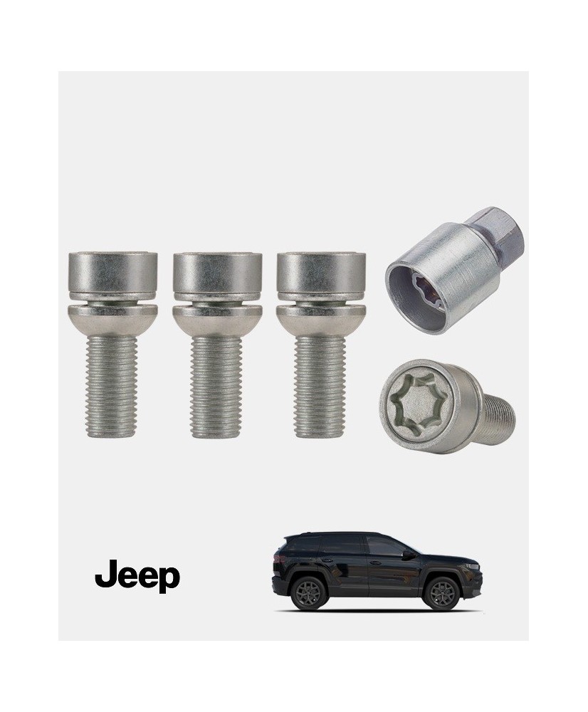 Écrous antivol de roue haute sécurité Jeep Compass 3 PHEV