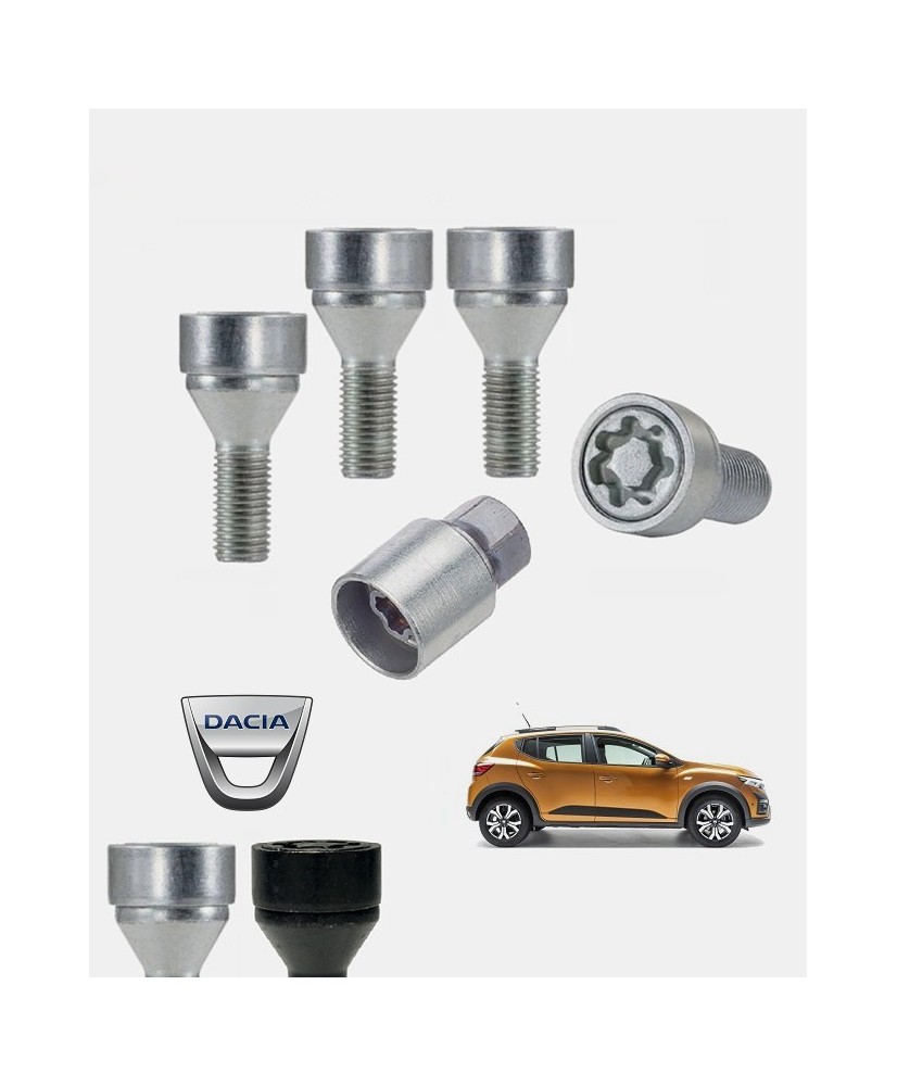 Antivols de roues Dacia Sandero 2021, 2022, 2023, 2024, 2025 et 2026