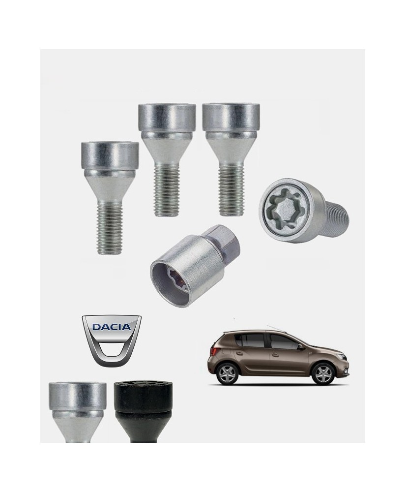 Antivols de roues Dacia Sandero 2021, 2022, 2023, 2024, 2025 et 2026