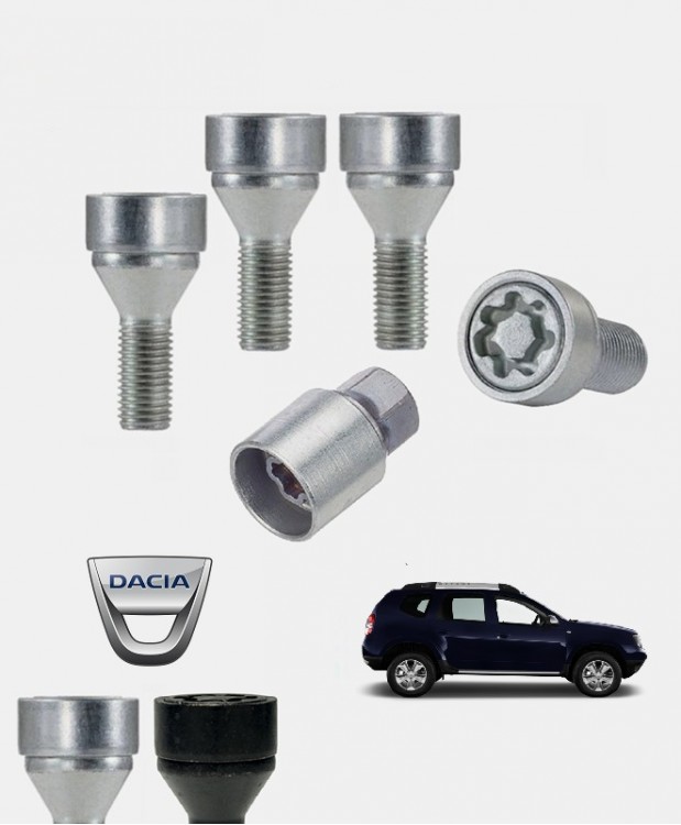 Antivols de roues Dacia Duster 2010, 2011, 2012, 2013, 2014, 2015, 2016 et 2017