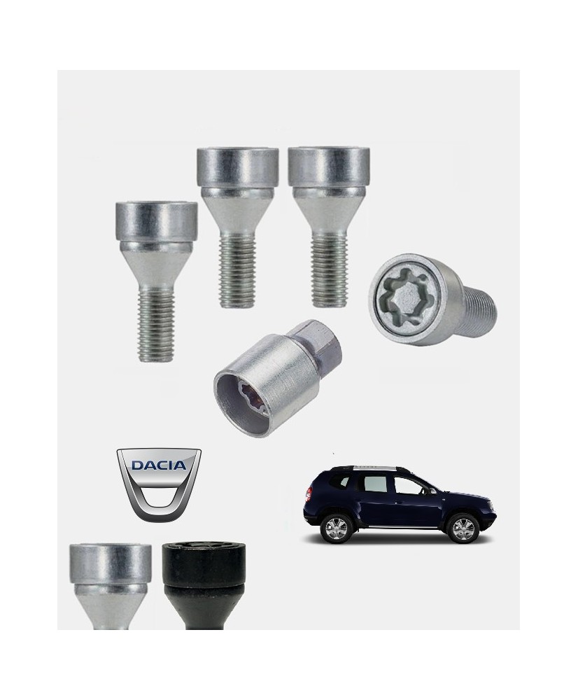 Antivols de roues Dacia Duster 2010, 2011, 2012, 2013, 2014, 2015, 2016 et 2017