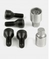 Antivol de jantes noir M14X1.5 assise conique 60° filetage 25mm