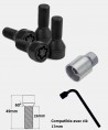 Ecrous antivol de roues noir Renault Clio 3