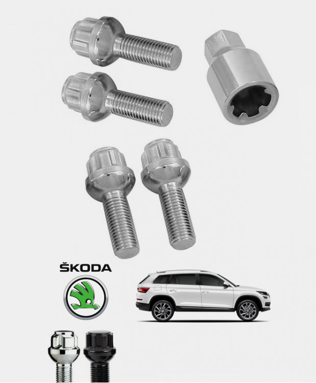 Ecrous antivol de roues Skoda Kodiaq