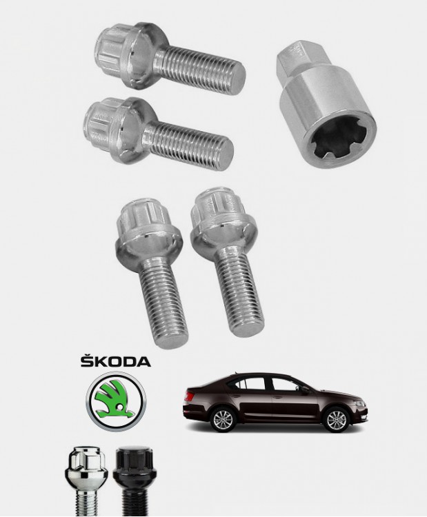 Ecrous antivol de roues Skoda Octavia (5E)