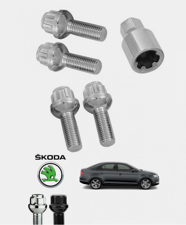 Ecrous antivol de roues Skoda Rapid (NH)