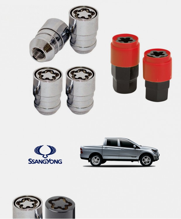 Ecrous antivol de roues SsangYong Actyon Sports