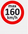 Autocollant limitation de vitesse max 160 - 170 - 180 - 190 - 210 - 240km/h pneus neige hiver 3PMSF & pneu M+S