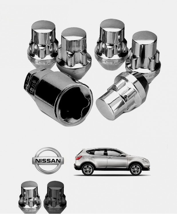 Écrous antivol de roues Nissan Qashqai (J10) de 2007 à 2013