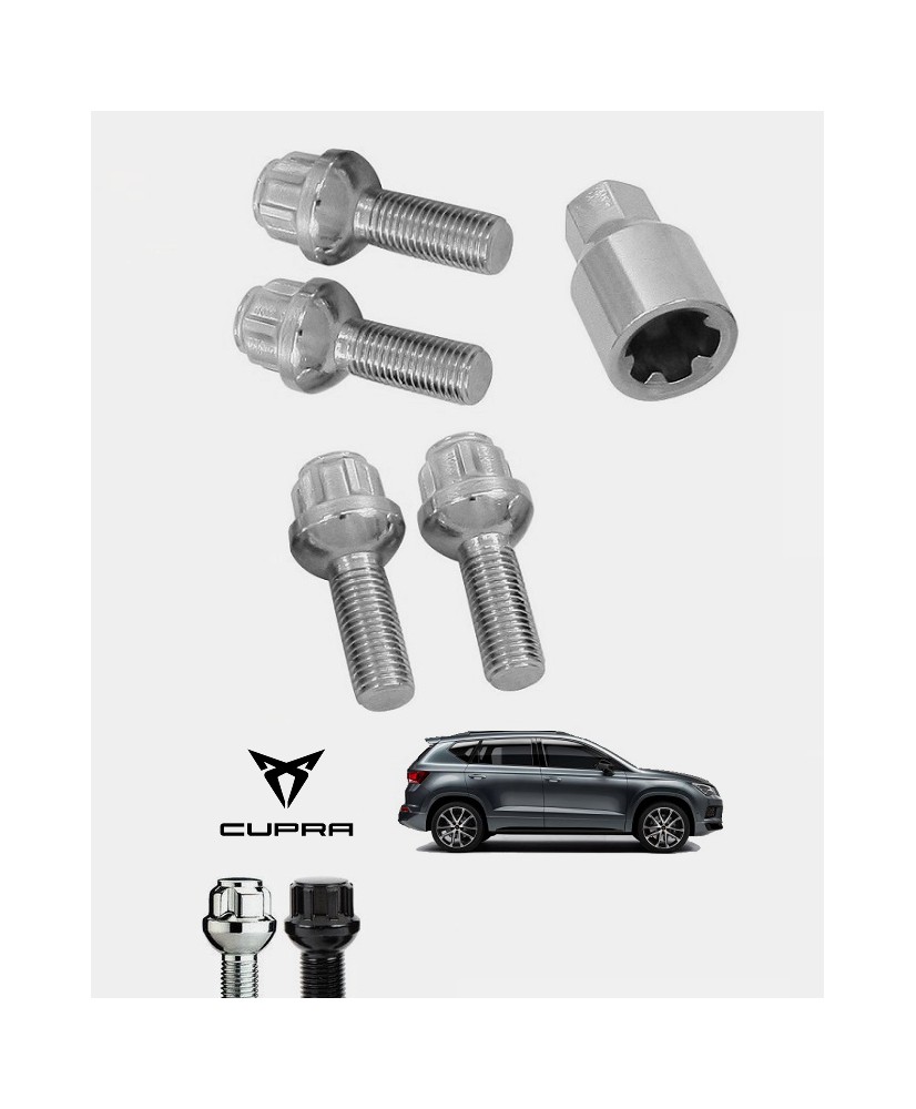 SOGY 20 Pièces Cache Ecrou pour Cupra  Ateca/Born/E-Racer/Formentor/Leon/TCR,Bouchons D'éCrou De Roue Capuchons  Hexagonal Boulon Ecrou Protection