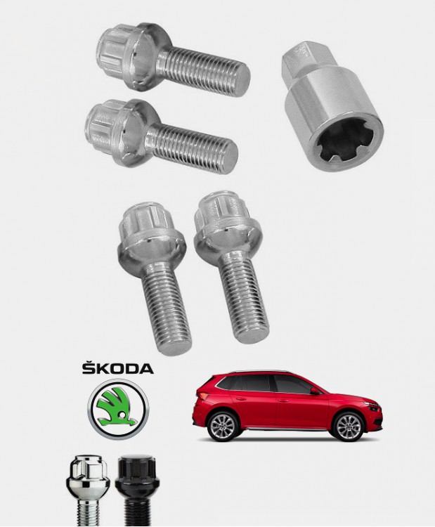 Ecrous antivol de roues Skoda Kamiq