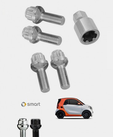 Ecrous antivol de roues Smart Fortwo