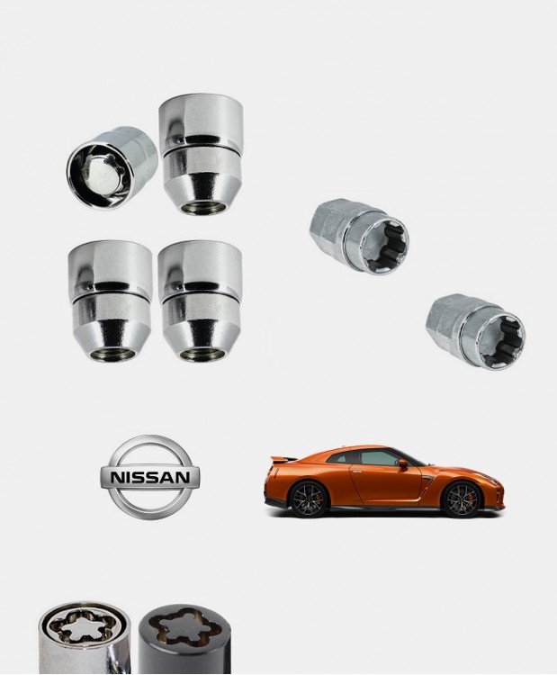 Ecrous antivol de roues Nissan GT-R (R35)