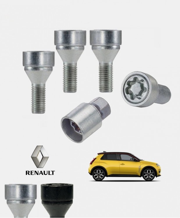 Ecrous antivol de roues haute sécurité Renault 5 E-Tech Electric