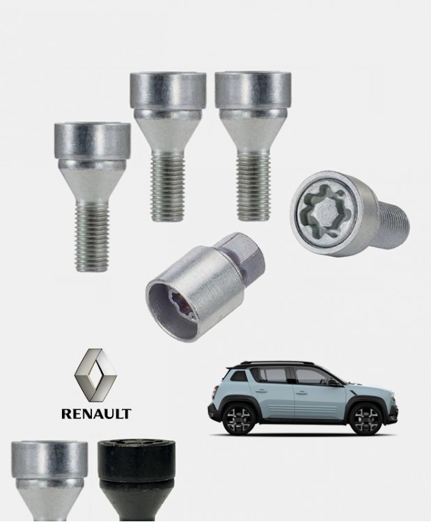 Ecrous antivol de roues haute sécurité Renault 4 E-Tech Electric