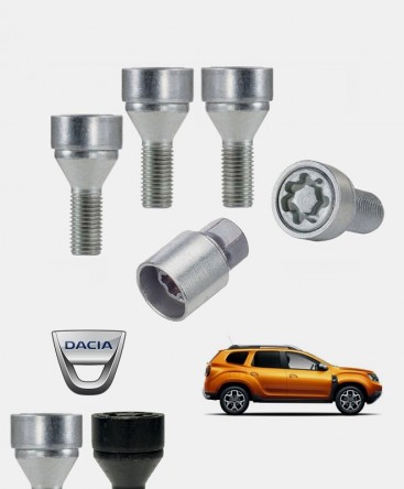 Ecrous antivol de roues haute sécurité Dacia Duster 2