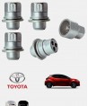 Écrous antivol de roues Toyota YARIS IV 2020, 2021, 2022, 2023, 2024 et 2025