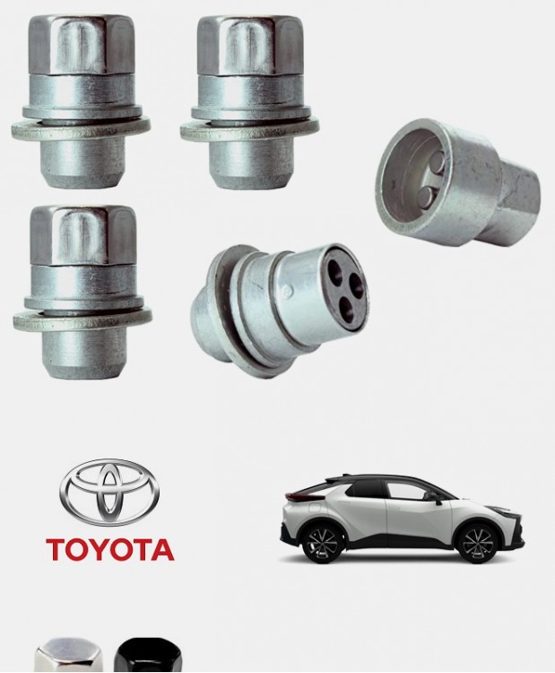 Écrous antivol de roues Toyota C-HR 2 (AX20) 2023, 2024 et 2025