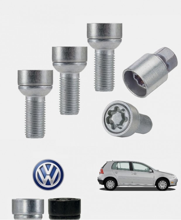 Ecrous antivol de roues haute sécurité VW GOLF 5 (1K)